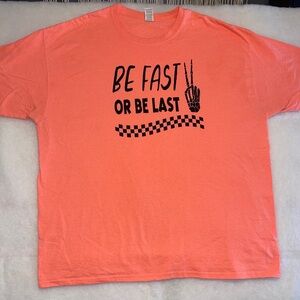 Women’s Plus Size Racing Graphic T-Shirt “Be Fast Or Be Last” 2XL
